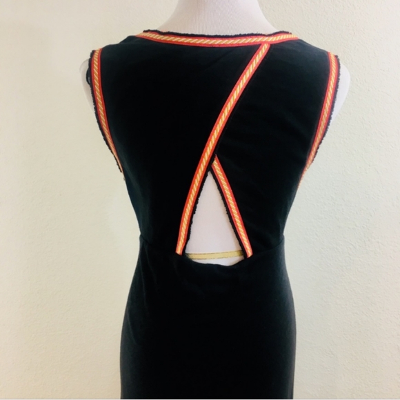 Free People Embroidered Black Sabrina Maxi Cut Out Dress Medium - Picture 11 of 16